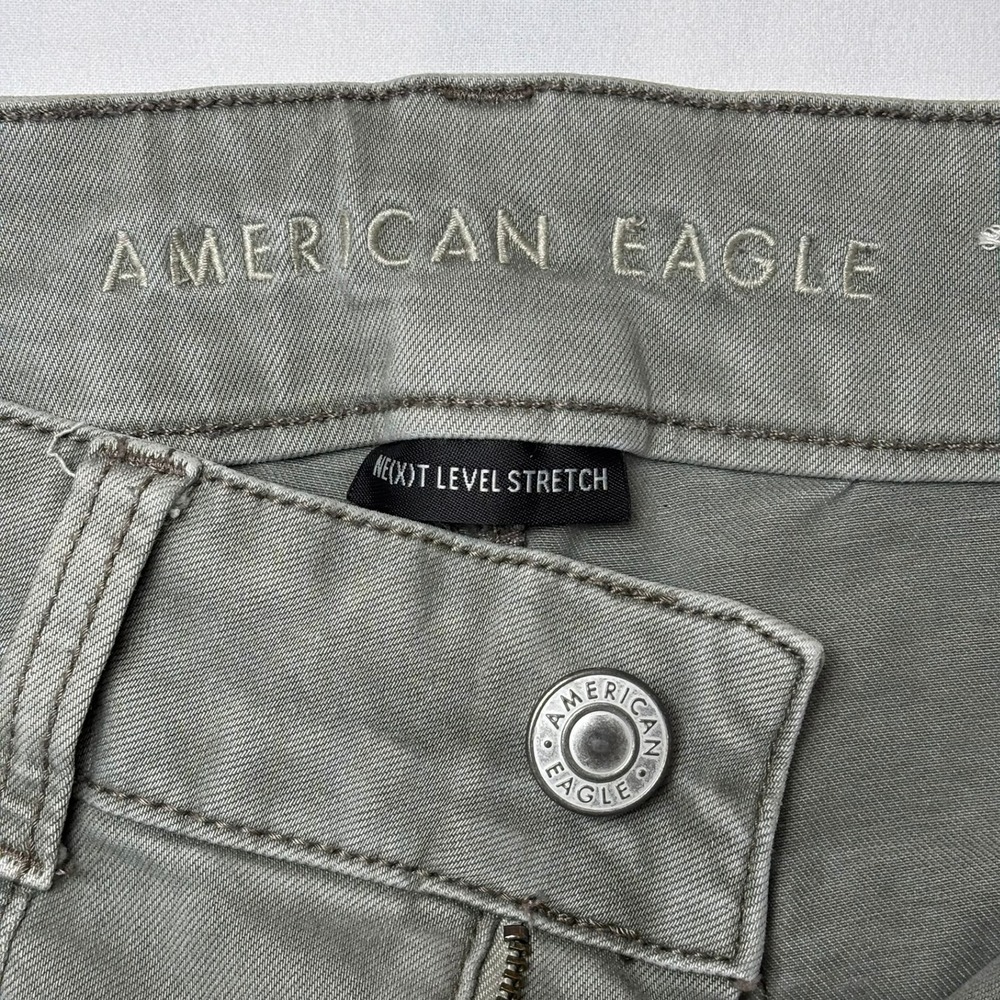 American Eagle Cargo Jeggings Womens 12 32x28 Green Next Level Stretch Hi Rise - Picture 2 of 10